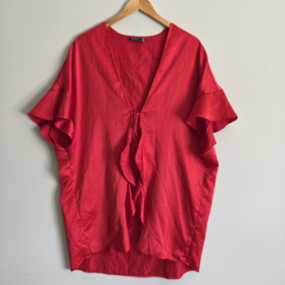 Victoria's Secret Red Satin Robe One Size